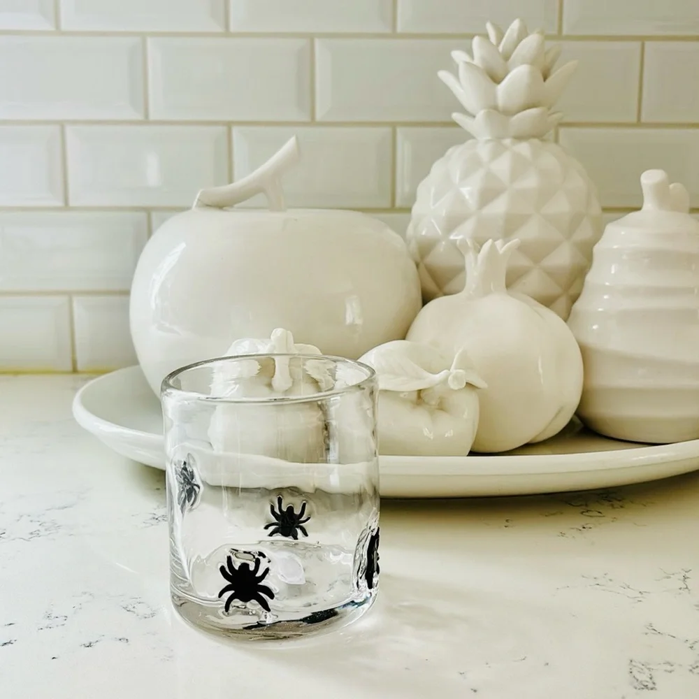 Crate&Barrel Halloween Spider 🕷️ Icon Double Old-Fashioned Glass